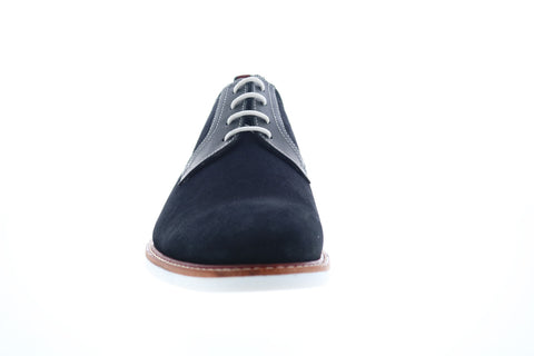 Ben Sherman Birk Plain Toe BNM00022 Mens Blue Suede Low Top Oxfords Shoes