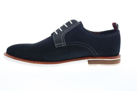 Ben Sherman Birk Plain Toe BNM00022 Mens Blue Suede Low Top Oxfords Shoes