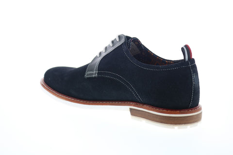 Ben Sherman Birk Plain Toe BNM00022 Mens Blue Suede Low Top Oxfords Shoes