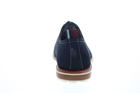 Ben Sherman Birk Plain Toe BNM00022 Mens Blue Suede Low Top Oxfords Shoes