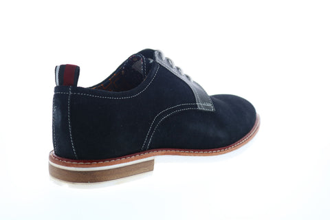 Ben Sherman Birk Plain Toe BNM00022 Mens Blue Suede Low Top Oxfords Shoes