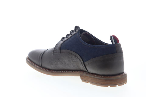 Ben Sherman Birk Cap Toe BNM00023 Mens Brown Leather Plaid Low Top Oxfords Shoes