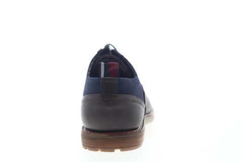 Ben Sherman Birk Cap Toe BNM00023 Mens Brown Leather Plaid Low Top Oxfords Shoes