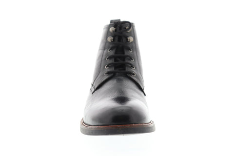 Ben Sherman Birk Plain Toe Mens Black Leather Casual Dress Boots Shoes