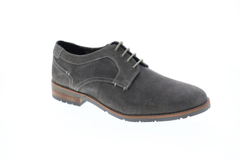 Ben Sherman Rugged Leather BNM00065 Mens Gray Suede Plain Toe Oxfords Shoes