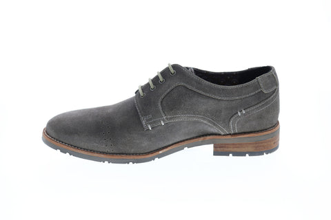 Ben Sherman Rugged Leather BNM00065 Mens Gray Suede Plain Toe Oxfords Shoes