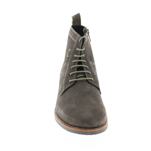 Ben Sherman Rugged Perf Distressed Oiled BNM00095 Mens Gray Casual Dress Boots