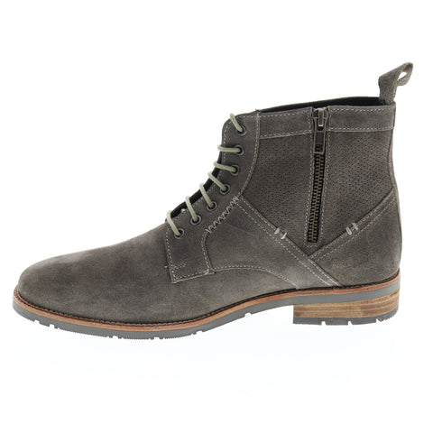 Ben Sherman Rugged Perf Distressed Oiled BNM00095 Mens Gray Casual Dress Boots