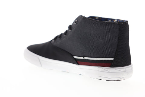 Ben Sherman Percy BNM00102 Mens Black Canvas Mid Top Lifestyle Sneakers Shoes