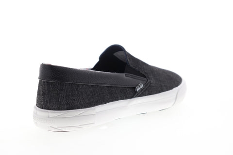 Ben Sherman Percy Slip On BNM00104 Mens Black Canvas Lifestyle Sneakers Shoes