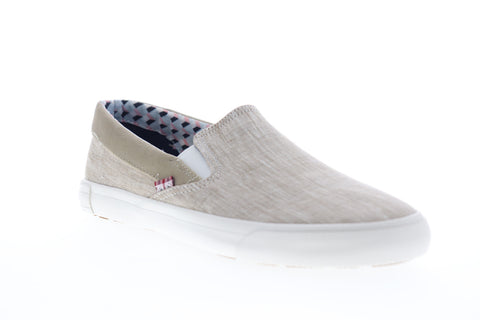 Ben Sherman Percy Slip On BNM00104 Mens Beige Canvas Lifestyle Sneakers Shoes