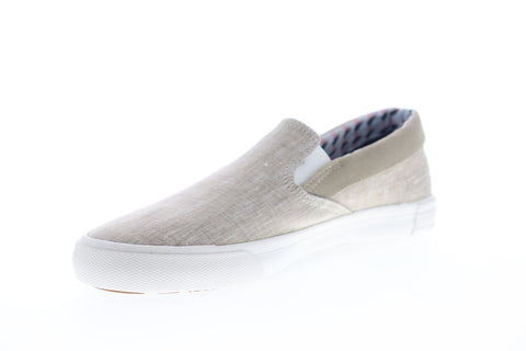 Ben Sherman Percy Slip On BNM00104 Mens Beige Canvas Lifestyle Sneakers Shoes