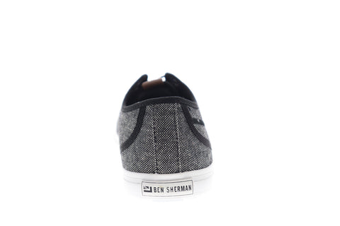 Ben Sherman Conall LO BNM00117 Mens Black Canvas Plaid Lifestyle Sneakers Shoes