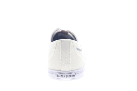 Ben Sherman Conall LO BNM00117 Mens White Leather Lifestyle Sneakers Shoes
