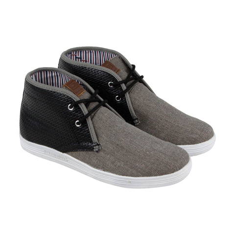 Ben Sherman Vaugh BNM00118 Mens Gray Canvas Mid Top Lifestyle Sneakers Shoes