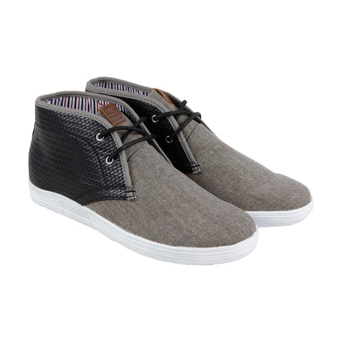 Ben Sherman Vaugh BNM00118 Mens Gray Canvas Mid Top Lifestyle Sneakers Shoes