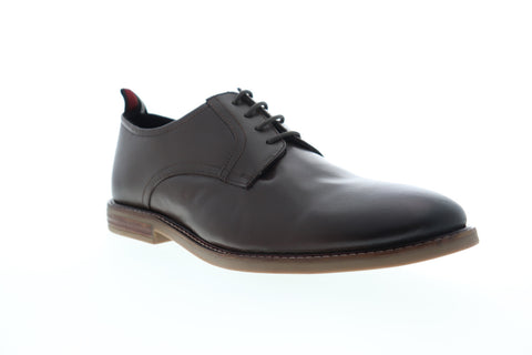 Ben Sherman Brent Plain Toe BNM00122 Mens Brown Leather Low Top Oxfords Shoes