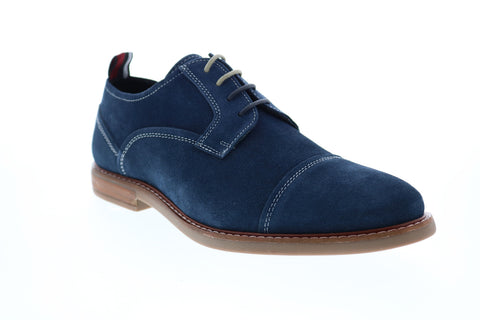Ben Sherman Brent Cap Toe BNM00123 Mens Blue Suede Oxfords Cap Toe Shoes