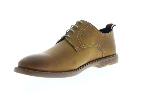 Ben Sherman Birk Plain Toe BNM00022 Mens Brown Leather Low Top Oxfords Shoes