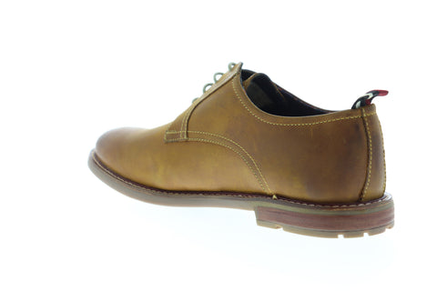 Ben Sherman Birk Plain Toe BNM00022 Mens Brown Leather Low Top Oxfords Shoes