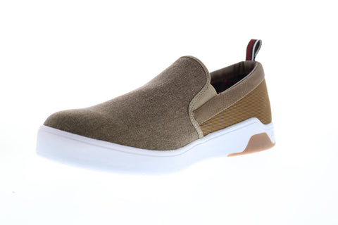 Ben Sherman Harry Slip On BNMF19001 Mens Brown Canvas Lifestyle Sneakers Shoes