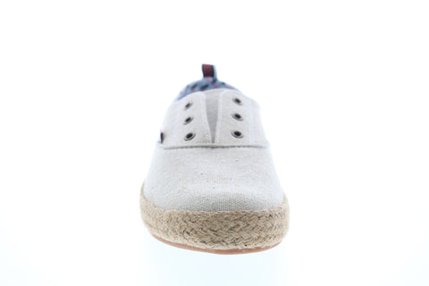 Ben Sherman Prill Laceless Derby Mens Beige Tan Canvas Lifestyle Sneakers Shoes