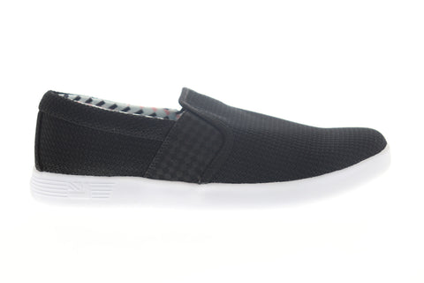 Ben Sherman Presely Gingham Slip On Mens Black Mesh Lifestyle Sneakers Shoes