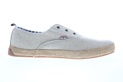 Ben Sherman Jenson Laceless Derby Mens Beige Tan Canvas Lifestyle Sneakers Shoes