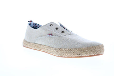 Ben Sherman Jenson Laceless Derby Mens Beige Tan Canvas Lifestyle Sneakers Shoes