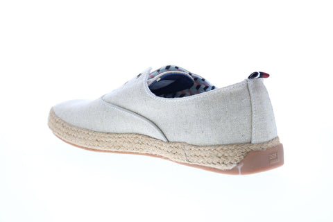 Ben Sherman Jenson Laceless Derby Mens Beige Tan Canvas Lifestyle Sneakers Shoes