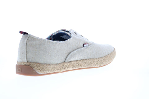 Ben Sherman Jenson Laceless Derby Mens Beige Tan Canvas Lifestyle Sneakers Shoes