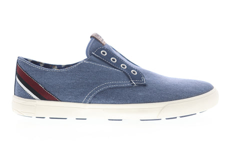 Ben Sherman Percy Laceless BNMS19104 Mens Blue Canvas Lifestyle Sneakers Shoes