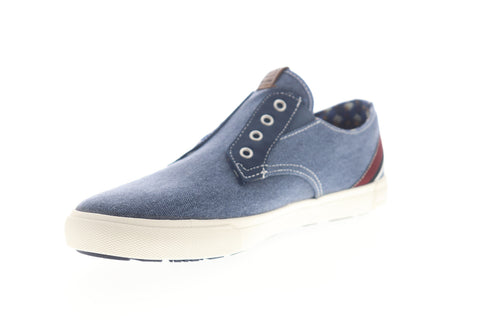 Ben Sherman Percy Laceless BNMS19104 Mens Blue Canvas Lifestyle Sneakers Shoes