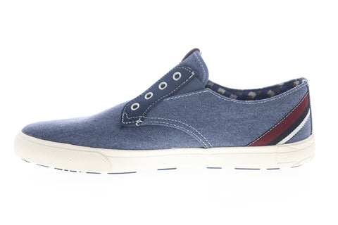 Ben Sherman Percy Laceless BNMS19104 Mens Blue Canvas Lifestyle Sneakers Shoes