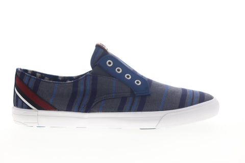 Ben Sherman Percy Laceless BNMS19104 Mens Blue Canvas Lifestyle Sneakers Shoes