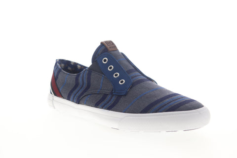 Ben Sherman Percy Laceless BNMS19104 Mens Blue Canvas Lifestyle Sneakers Shoes