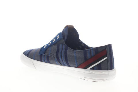 Ben Sherman Percy Laceless BNMS19104 Mens Blue Canvas Lifestyle Sneakers Shoes
