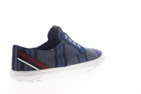 Ben Sherman Percy Laceless BNMS19104 Mens Blue Canvas Lifestyle Sneakers Shoes
