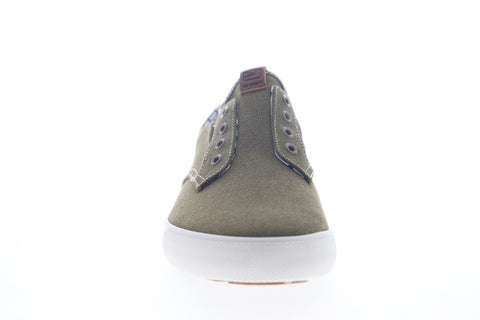 Ben Sherman Percy Laceless BNMS19104 Mens Green Canvas Lifestyle Sneakers Shoes
