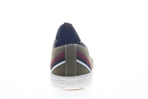 Ben Sherman Percy Laceless BNMS19104 Mens Green Canvas Lifestyle Sneakers Shoes