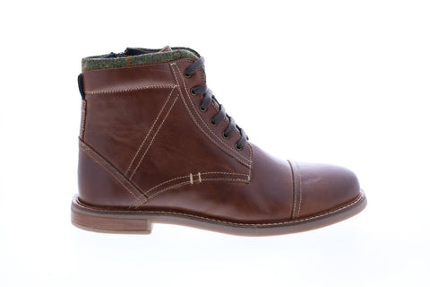 Ben Sherman Luke Cap Toe BNMS20216 Mens Brown Leather Casual Dress Boots