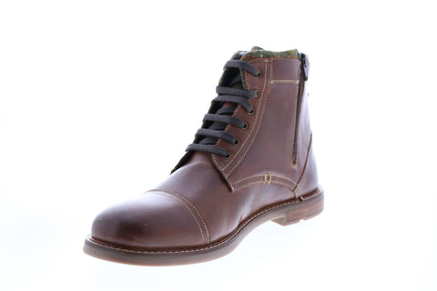 Ben Sherman Luke Cap Toe BNMS20216 Mens Brown Leather Casual Dress Boots