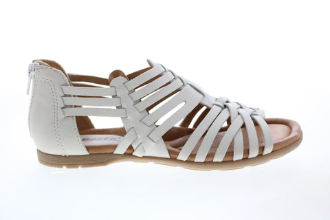 Earth Bonfire Multi Strap Womens Beige Leather Gladiator Sandals Shoes