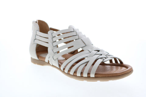 Earth Bonfire Multi Strap Womens Beige Leather Gladiator Sandals Shoes