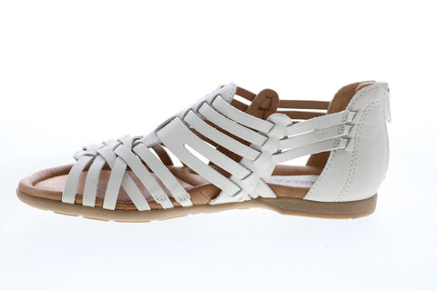 Earth Bonfire Multi Strap Womens Beige Leather Gladiator Sandals Shoes