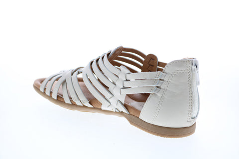 Earth Bonfire Multi Strap Womens Beige Leather Gladiator Sandals Shoes