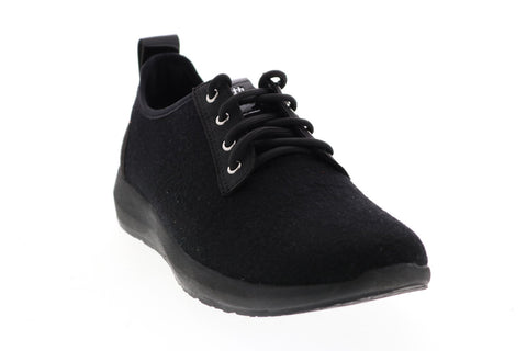 Earth Boomer BOOMER-BLK Womens Black Canvas Lace Up Lifestyle Sneakers Shoes