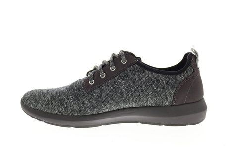 Earth Boomer Womens Gray Canvas Lace Up Lifestyle Sneakers Shoes