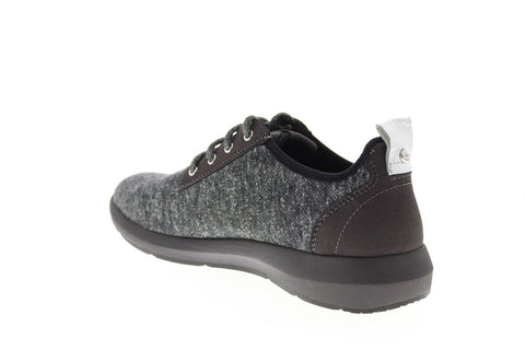 Earth Boomer Womens Gray Canvas Lace Up Lifestyle Sneakers Shoes
