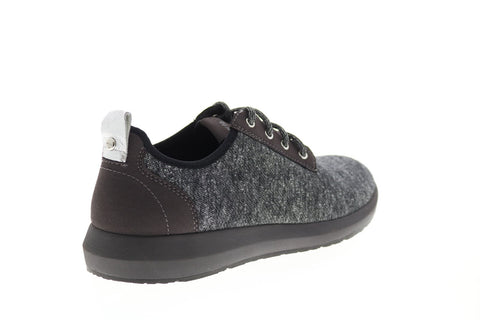 Earth Boomer Womens Gray Canvas Lace Up Lifestyle Sneakers Shoes